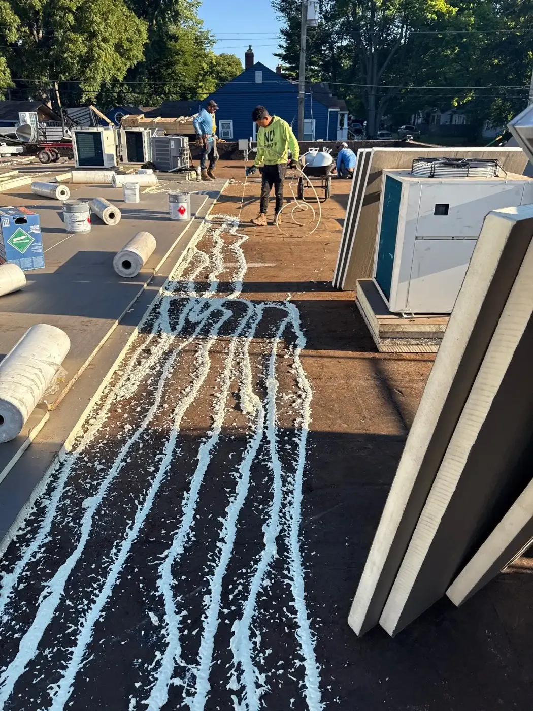Tarping and dry-in on a Kendallville commercial roof